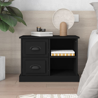 Comodino Nero 60x35,5x45 cm - homemem39