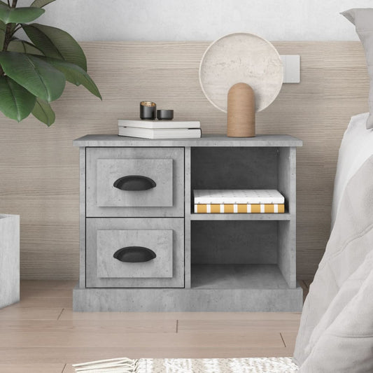 Comodino Grigio Cemento 60x35,5x45 cm - homemem39