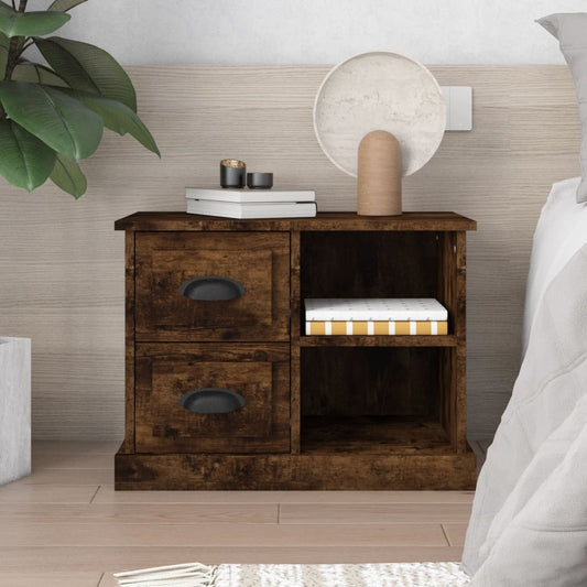 Comodino Rovere Fumo 60x35,5x45 cm - homemem39