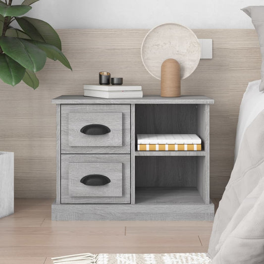 Comodino Grigio Sonoma 60x35,5x45 cm - homemem39