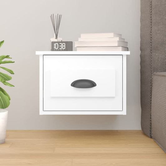 Comodino a Parete Bianco 41,5x36x28 cm - homemem39
