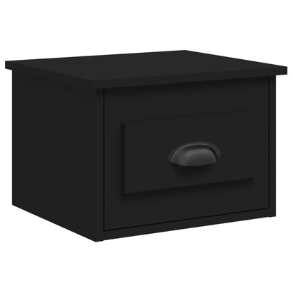Comodino a Parete Nero 41,5x36x28 cm - homemem39