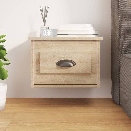 Comodino a Parete Rovere Sonoma 41,5x36x28 cm - homemem39