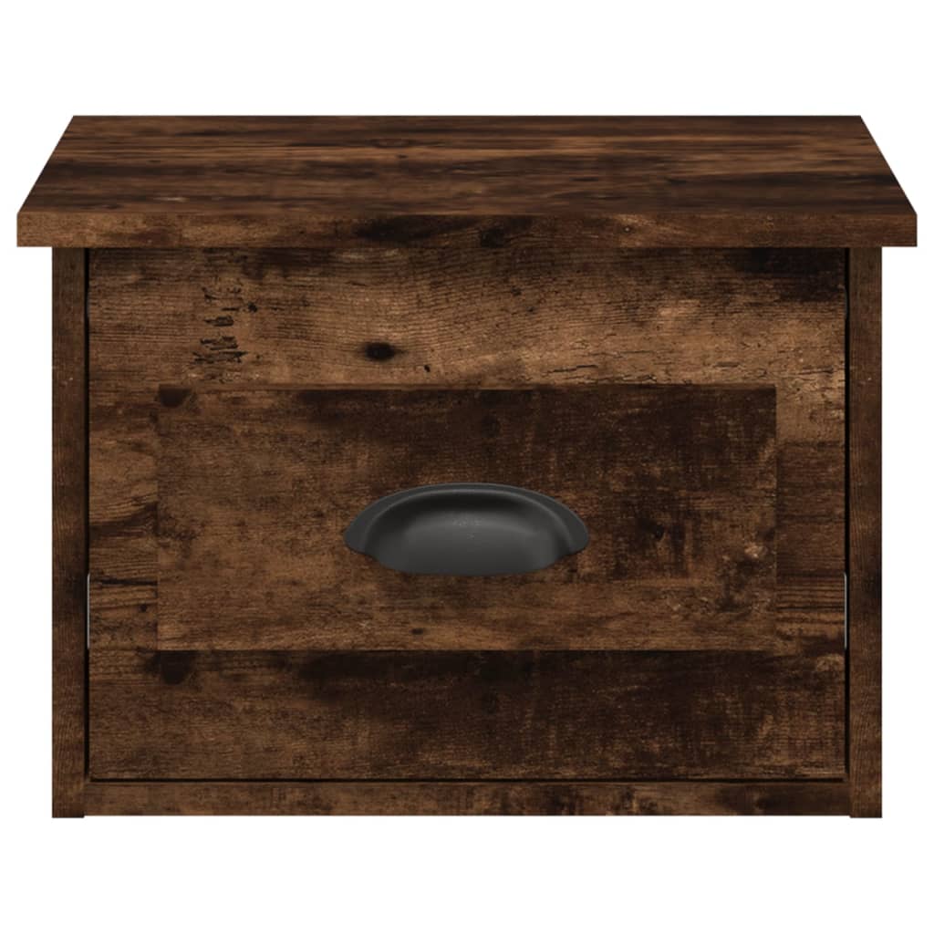 Comodini a Parete 2 pz Rovere Fumo 41,5x36x28 cm - homemem39