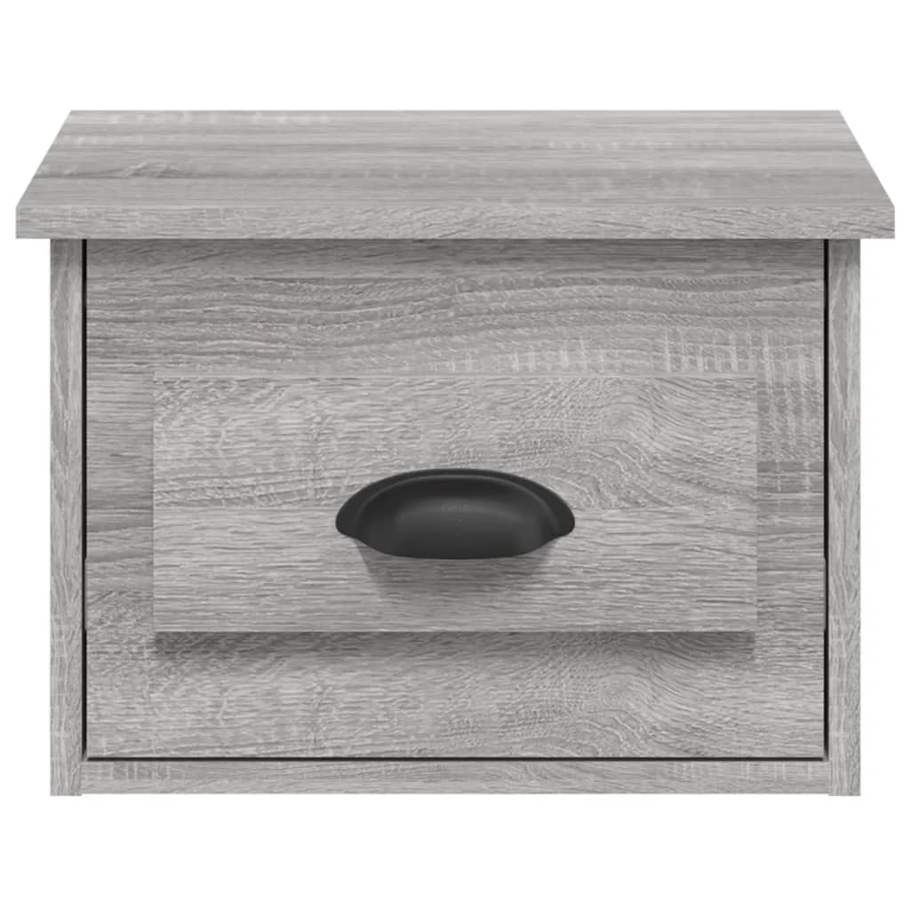 Comodini a Parete 2 pz Grigio Sonoma 41,5x36x28 cm - homemem39