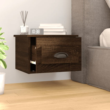 Comodino a Parete Rovere Marrone 41,5x36x28 cm - homemem39