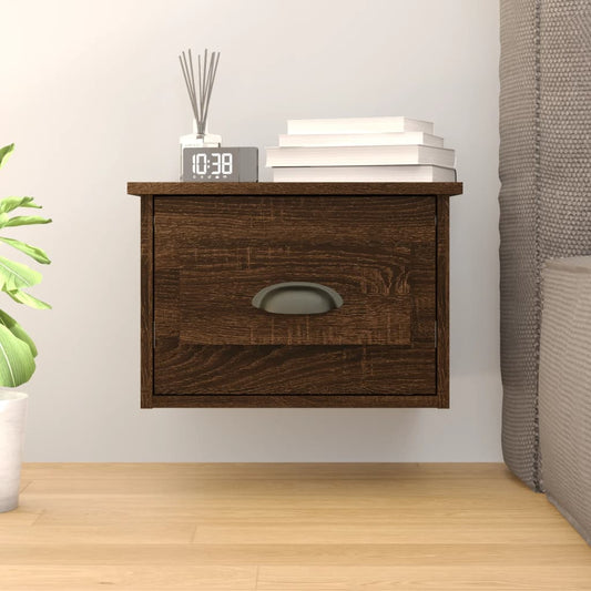 Comodino a Parete Rovere Marrone 41,5x36x28 cm - homemem39