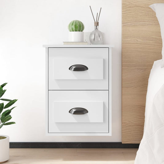 Comodino a Parete Bianco 41,5x36x53 cm - homemem39