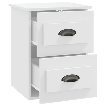 Comodini a Parete 2 pz Bianchi 41,5x36x53 cm - homemem39