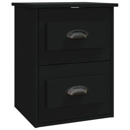 Comodino a Parete Nero 41,5x36x53 cm - homemem39