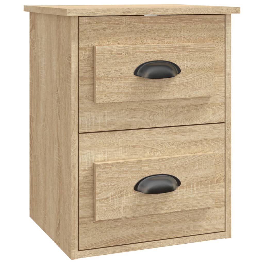 Comodini a Parete 2 pz Rovere Sonoma 41,5x36x53 cm - homemem39