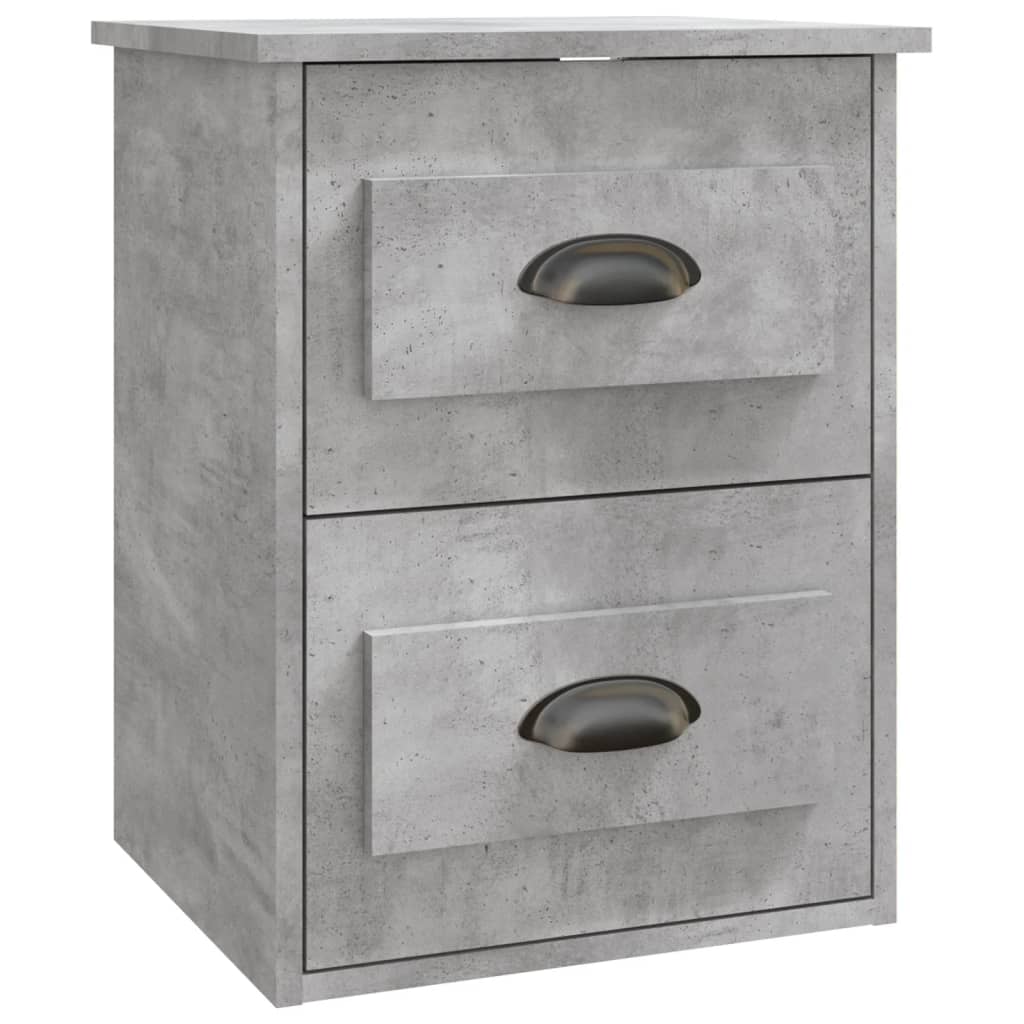 Comodino a Parete Grigio Cemento 41,5x36x53 cm - homemem39