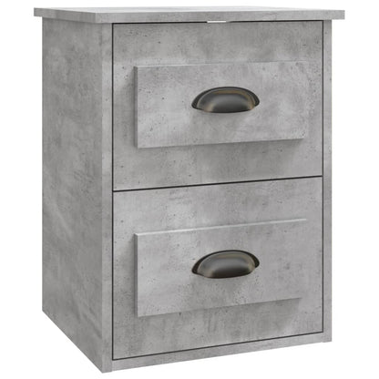 Comodino a Parete Grigio Cemento 41,5x36x53 cm - homemem39
