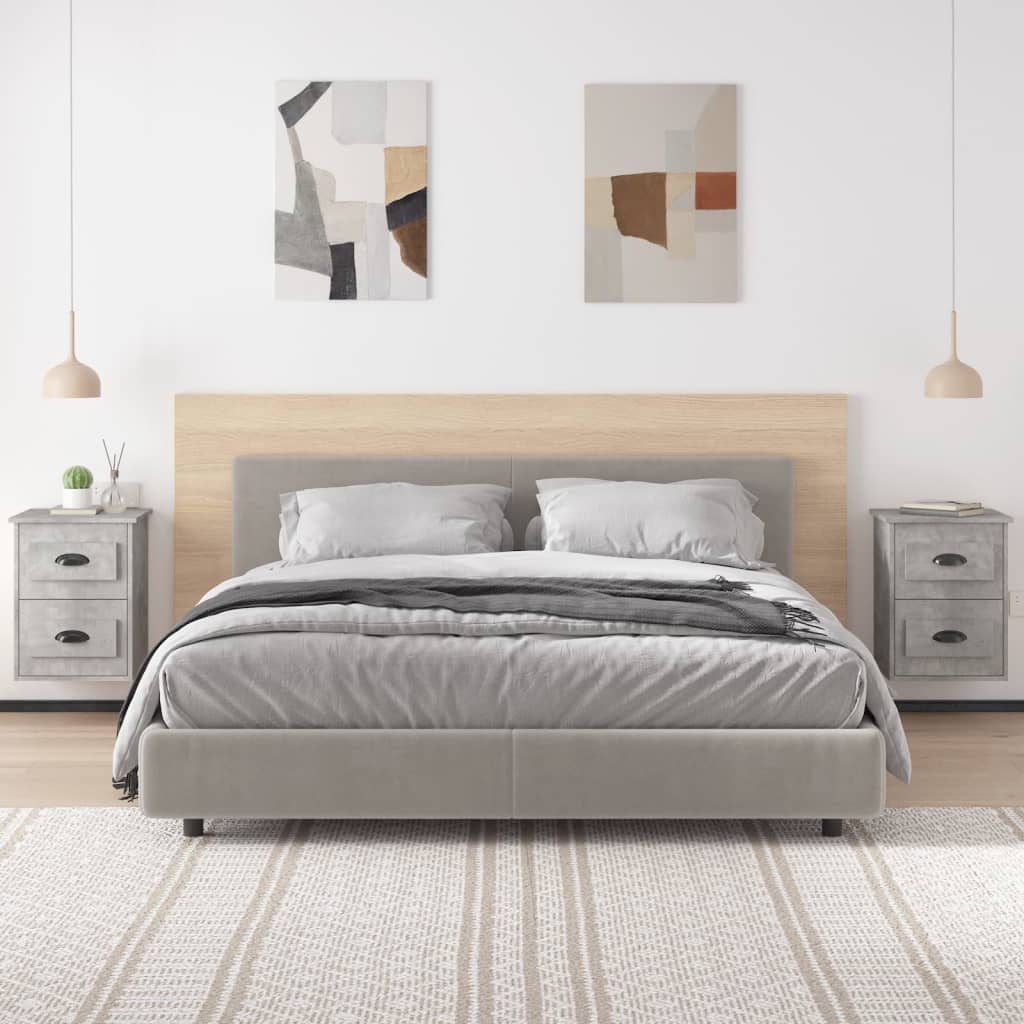 Comodini a Parete 2 pz Grigio Cemento 41,5x36x53 cm - homemem39
