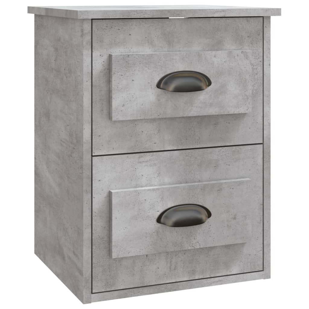 Comodini a Parete 2 pz Grigio Cemento 41,5x36x53 cm - homemem39