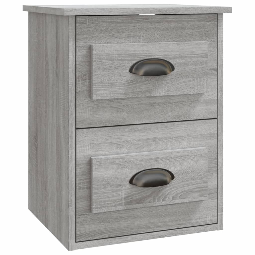 Comodino a Parete Grigio Sonoma 41,5x36x53 cm - homemem39
