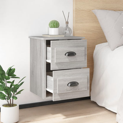 Comodino a Parete Grigio Sonoma 41,5x36x53 cm - homemem39