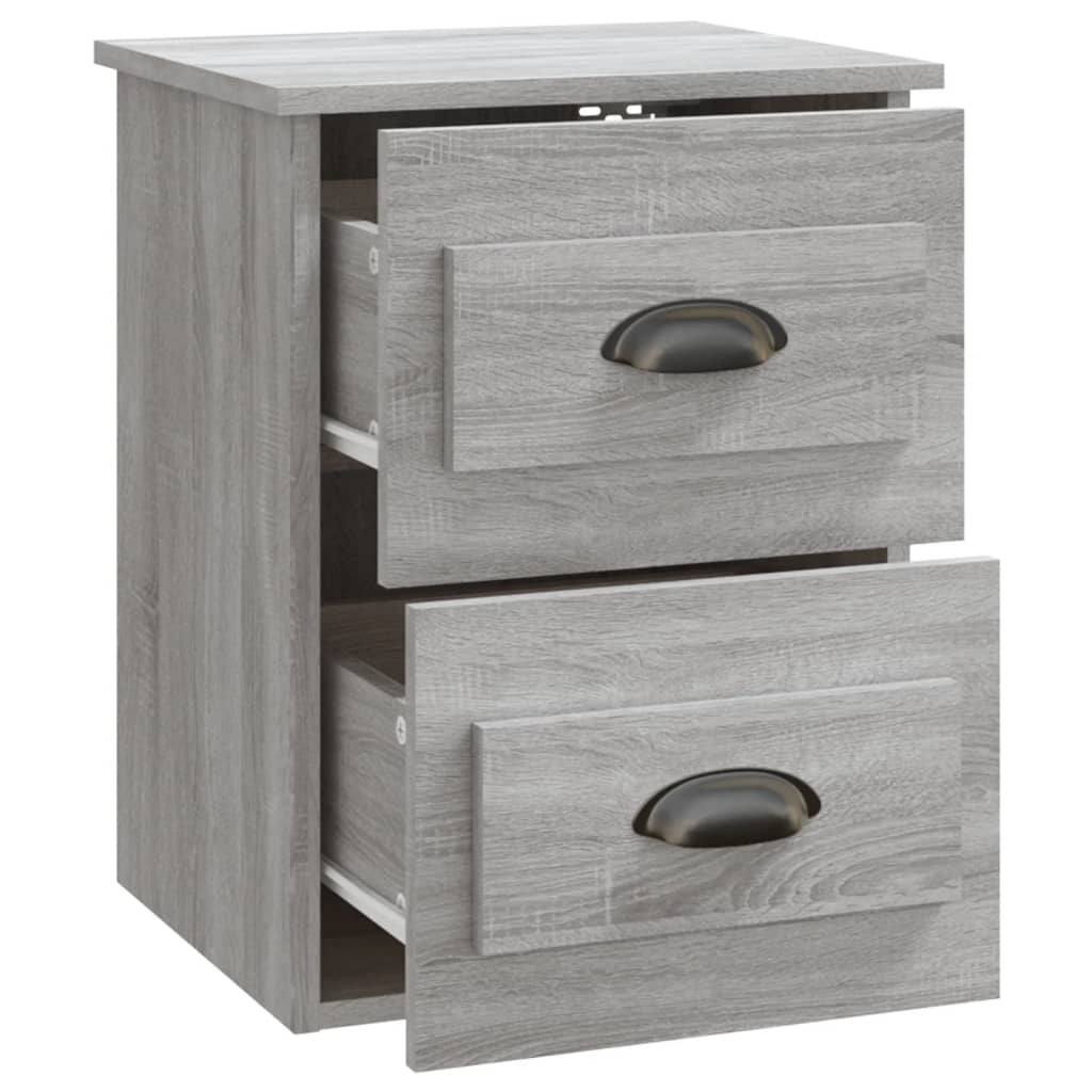 Comodino a Parete Grigio Sonoma 41,5x36x53 cm - homemem39