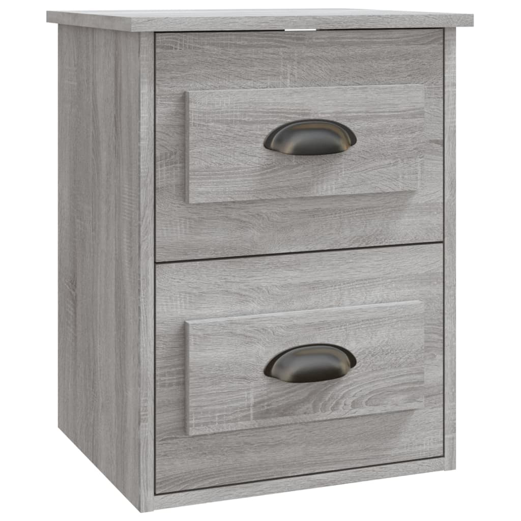 Comodini a Parete 2 pz Grigio Sonoma 41,5x36x53 cm - homemem39