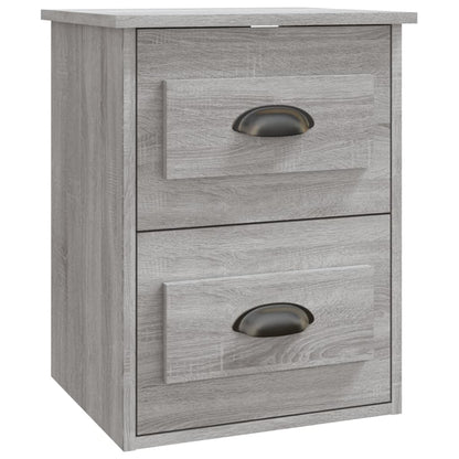 Comodini a Parete 2 pz Grigio Sonoma 41,5x36x53 cm - homemem39