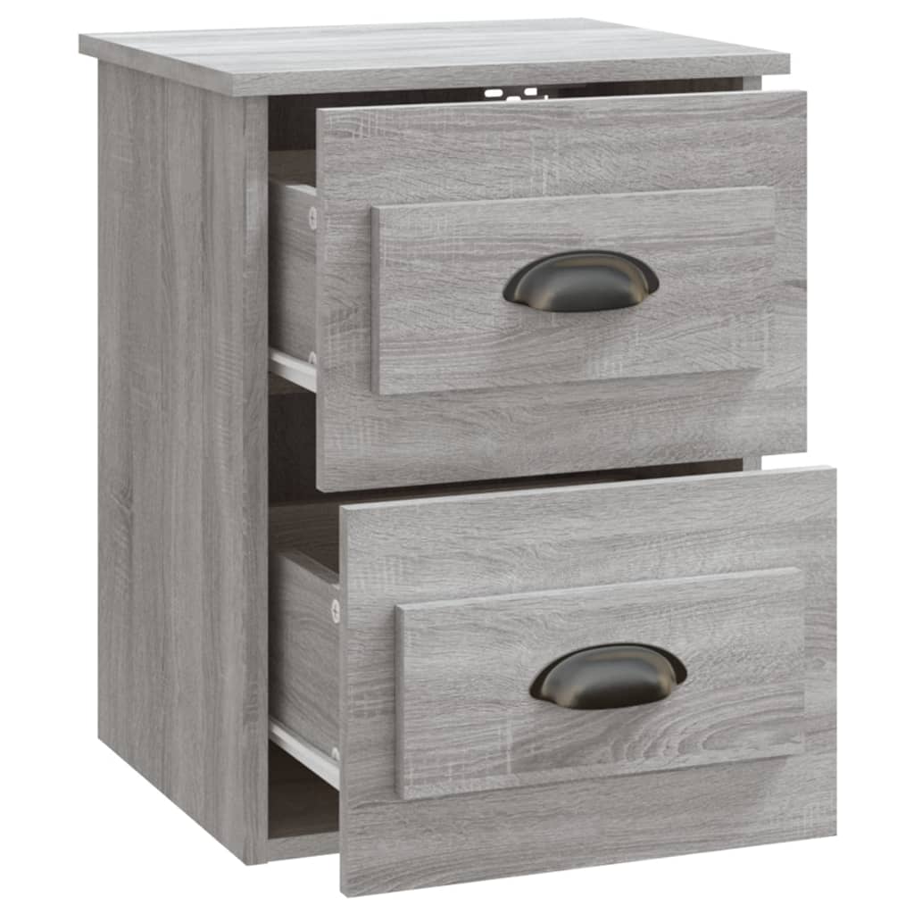 Comodini a Parete 2 pz Grigio Sonoma 41,5x36x53 cm - homemem39
