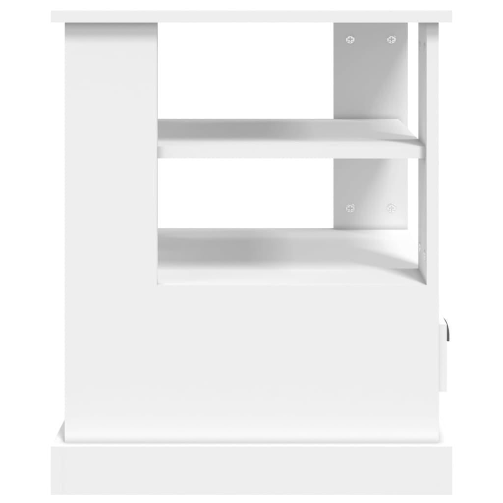 Tavolino Bianco 50x50x60 cm in Legno Multistrato - homemem39