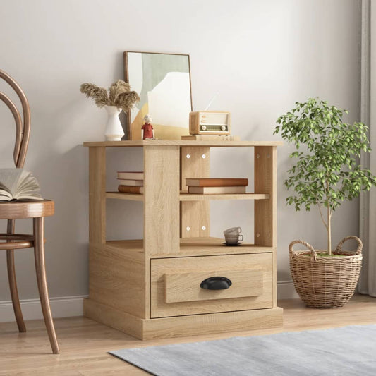 Tavolino Rovere Sonoma 50x50x60 cm in Legno Multistrato - homemem39