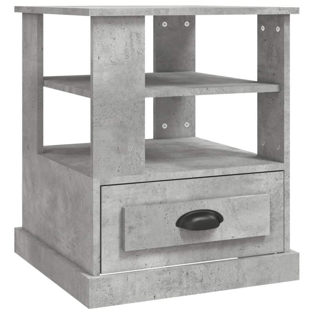 Tavolino Grigio Cemento 50x50x60 cm in Legno Multistrato - homemem39