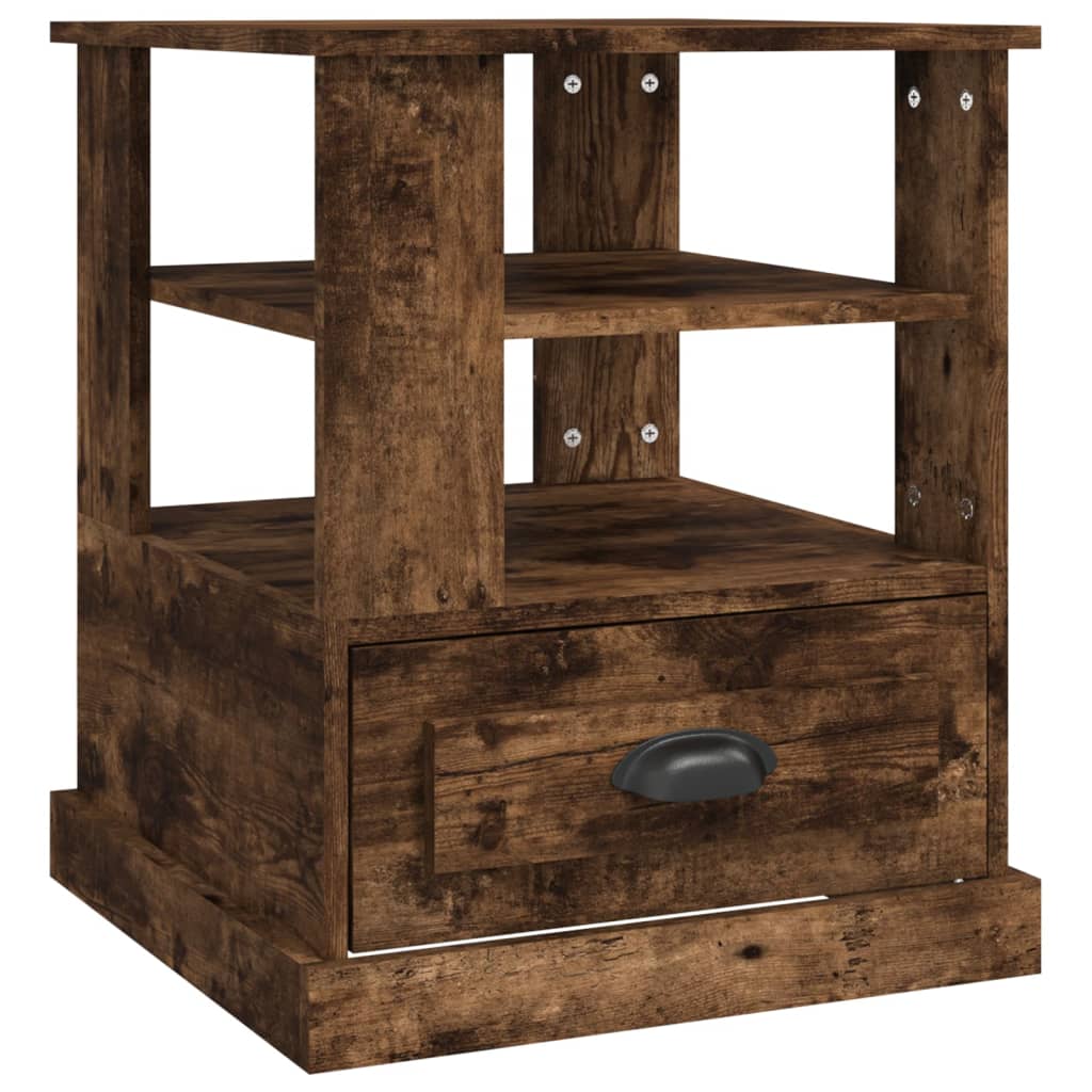 Tavolino Rovere Fumo 50x50x60 cm in Legno Multistrato - homemem39
