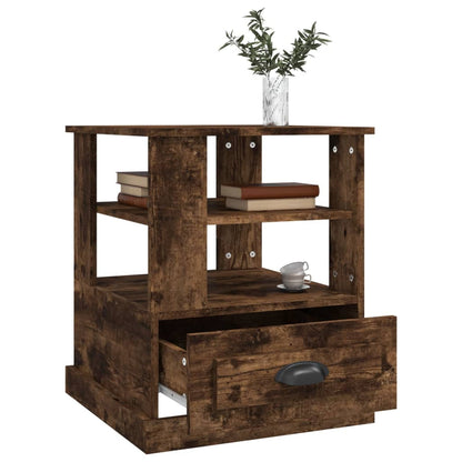 Tavolino Rovere Fumo 50x50x60 cm in Legno Multistrato - homemem39