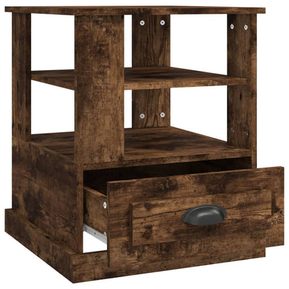 Tavolino Rovere Fumo 50x50x60 cm in Legno Multistrato - homemem39