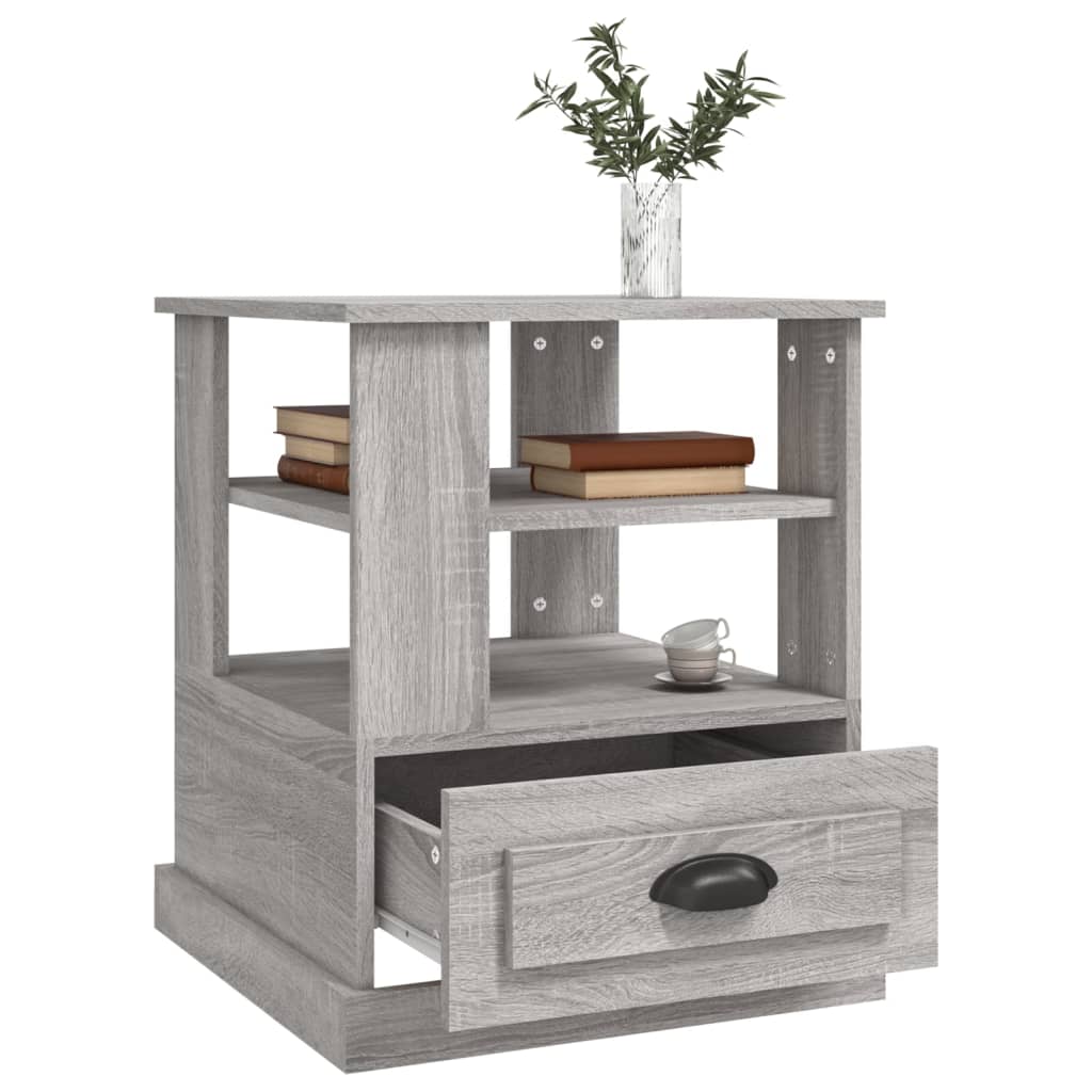 Tavolino Grigio Sonoma 50x50x60 cm in Legno Multistrato - homemem39