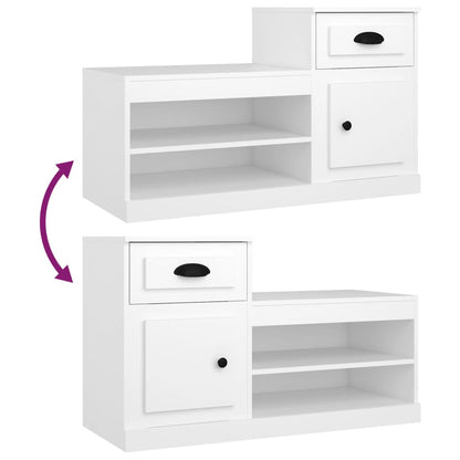 Scarpiera Bianca 100x42x60 cm in Legno Multistrato - homemem39