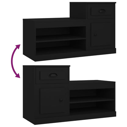 Scarpiera Nera 100x42x60 cm in Legno Multistrato - homemem39