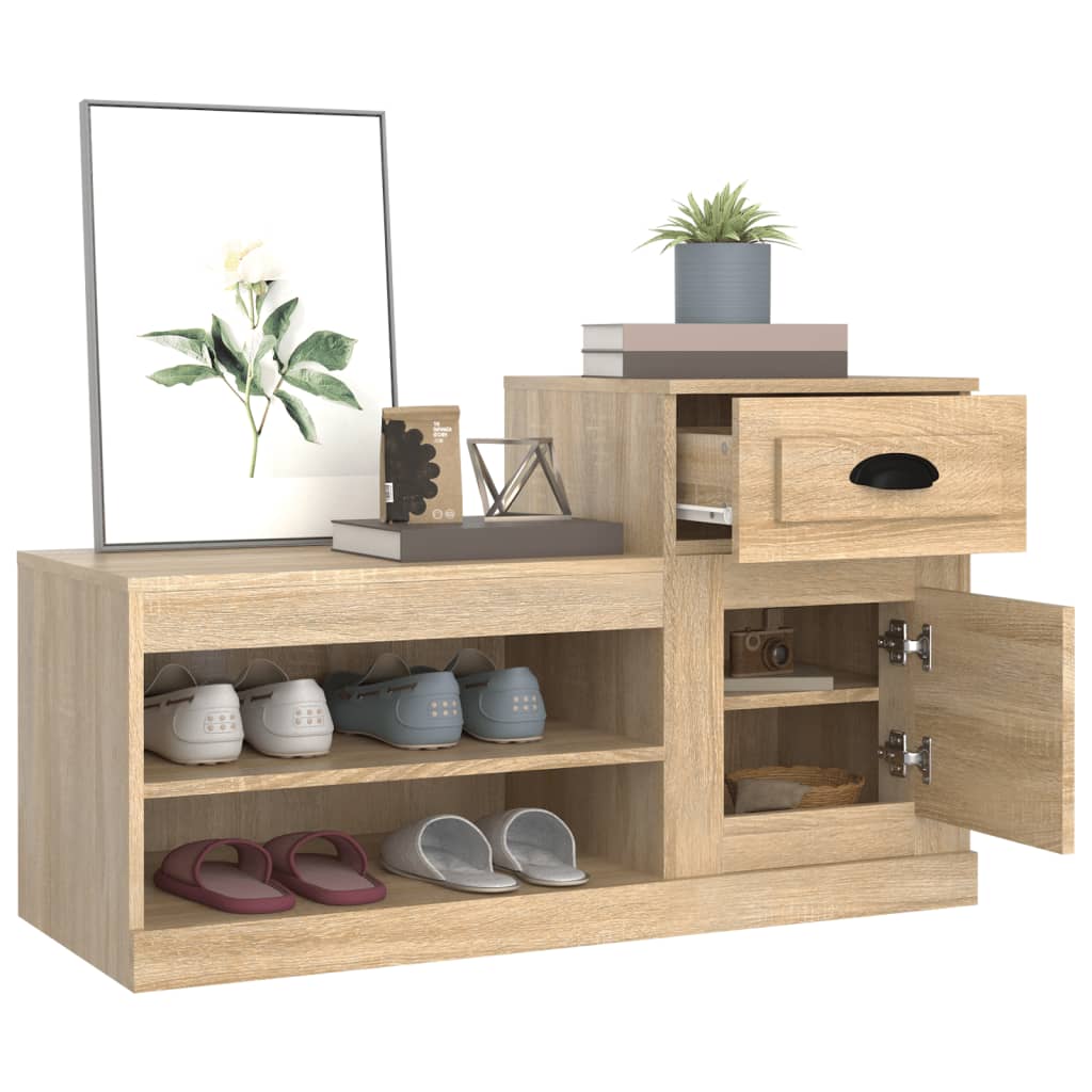Scarpiera Rovere Sonoma 100x42x60 cm in Legno Multistrato - homemem39
