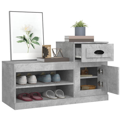 Scarpiera Grigio Cemento 100x42x60 cm in Legno Multistrato - homemem39