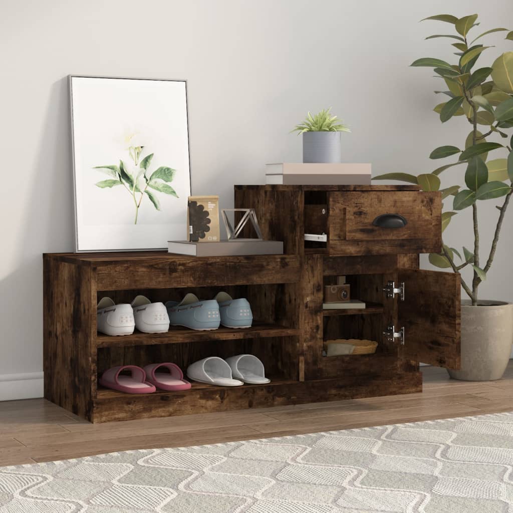 Scarpiera Rovere Fumo 100x42x60 cm in Legno Multistrato - homemem39