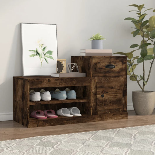 Scarpiera Rovere Fumo 100x42x60 cm in Legno Multistrato - homemem39