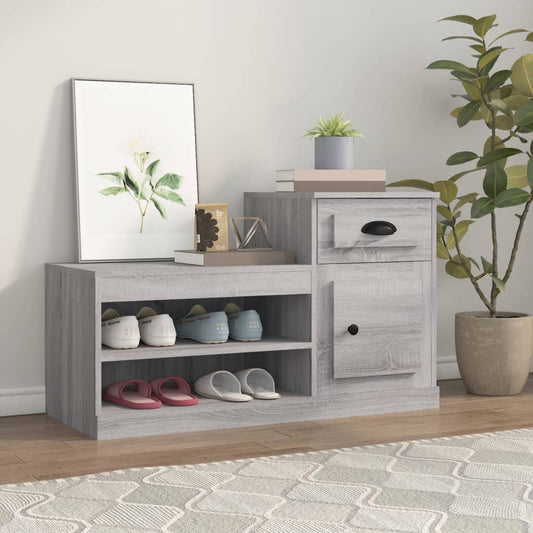 Scarpiera Grigio Sonoma 100x42x60 cm in Legno Multistrato - homemem39
