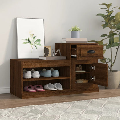 Scarpiera Rovere Marrone 100x42x60 cm in Legno Multistrato - homemem39