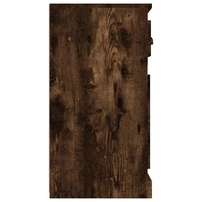 Credenza Rovere Fumo 70x35,5x67,5 cm in Legno Multistrato