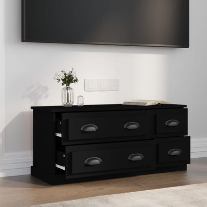 Mobile Porta TV Nero 100x35,5x45 cm in Legno Multistrato - homemem39
