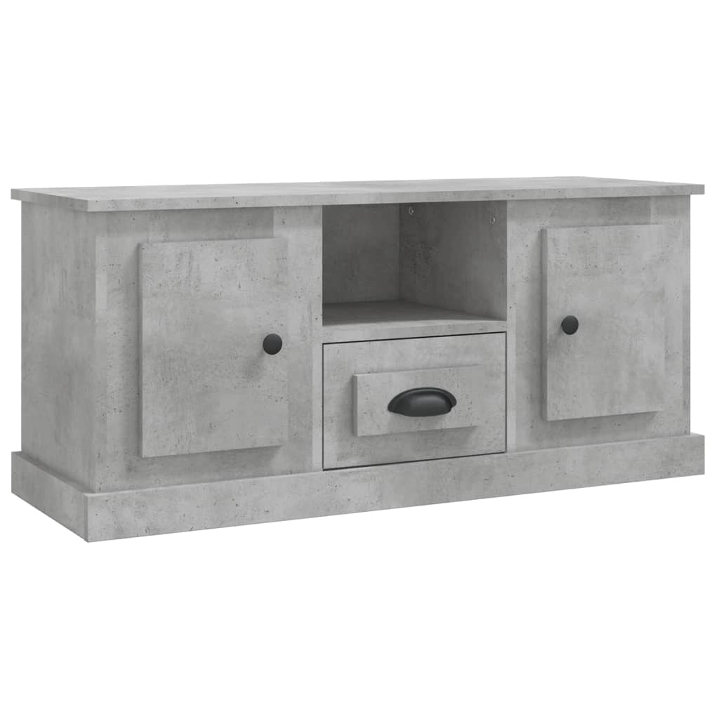 Mobile Porta TV Grigio Cemento 100x35,5x45cm Legno Multistrato - homemem39