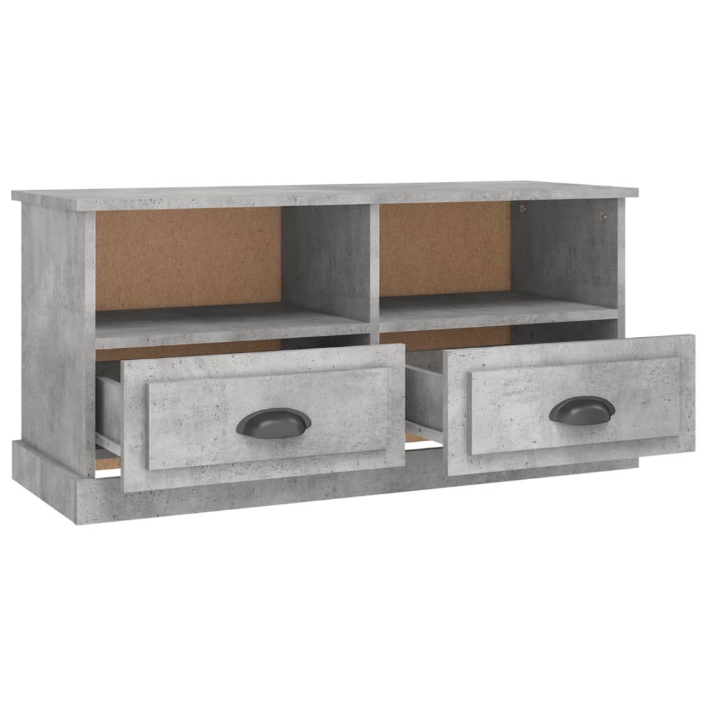 Mobile Porta TV Grigio Cemento 93x35,5x45cm Legno Multistrato - homemem39