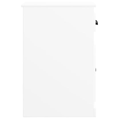 Mobiletto con Cassetto Bianco 40x50x75 cm in Legno Multistrato | homemem39