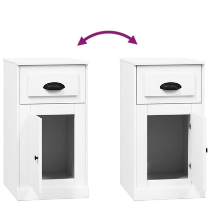 Mobiletto con Cassetto Bianco 40x50x75 cm in Legno Multistrato | homemem39