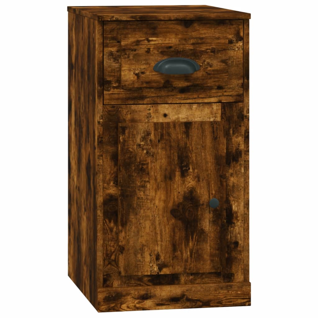 Mobiletto con Cassetto Rovere Fumo 40x50x75cm Legno Multistrato | homemem39