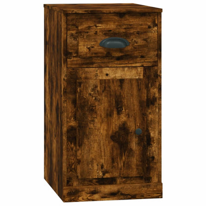Mobiletto con Cassetto Rovere Fumo 40x50x75cm Legno Multistrato | homemem39