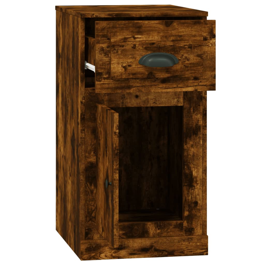Mobiletto con Cassetto Rovere Fumo 40x50x75cm Legno Multistrato | homemem39