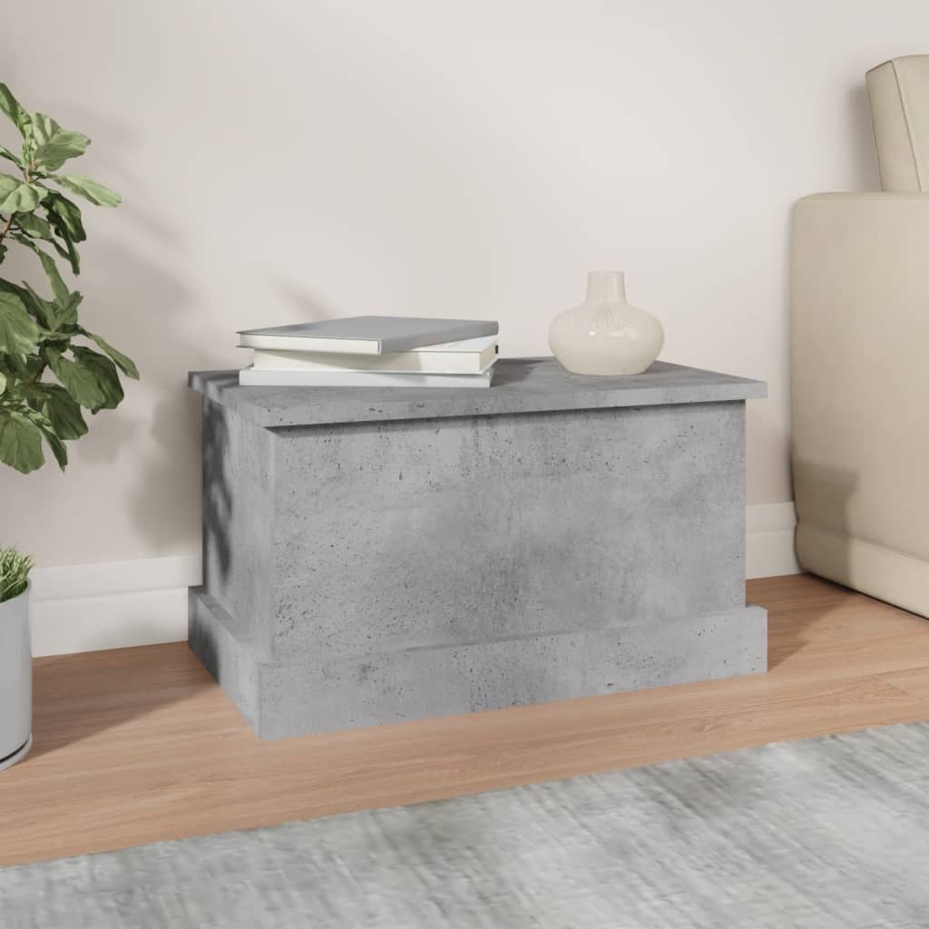 Contenitore Grigio Cemento 50x30x28 cm in Legno Multistrato - homemem39